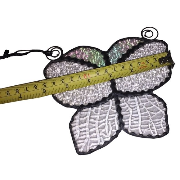 Pretty Clear Textured Glass Stained Glass Butterfly Suncatcher Window Decor - 3 - Picture 5 of 8